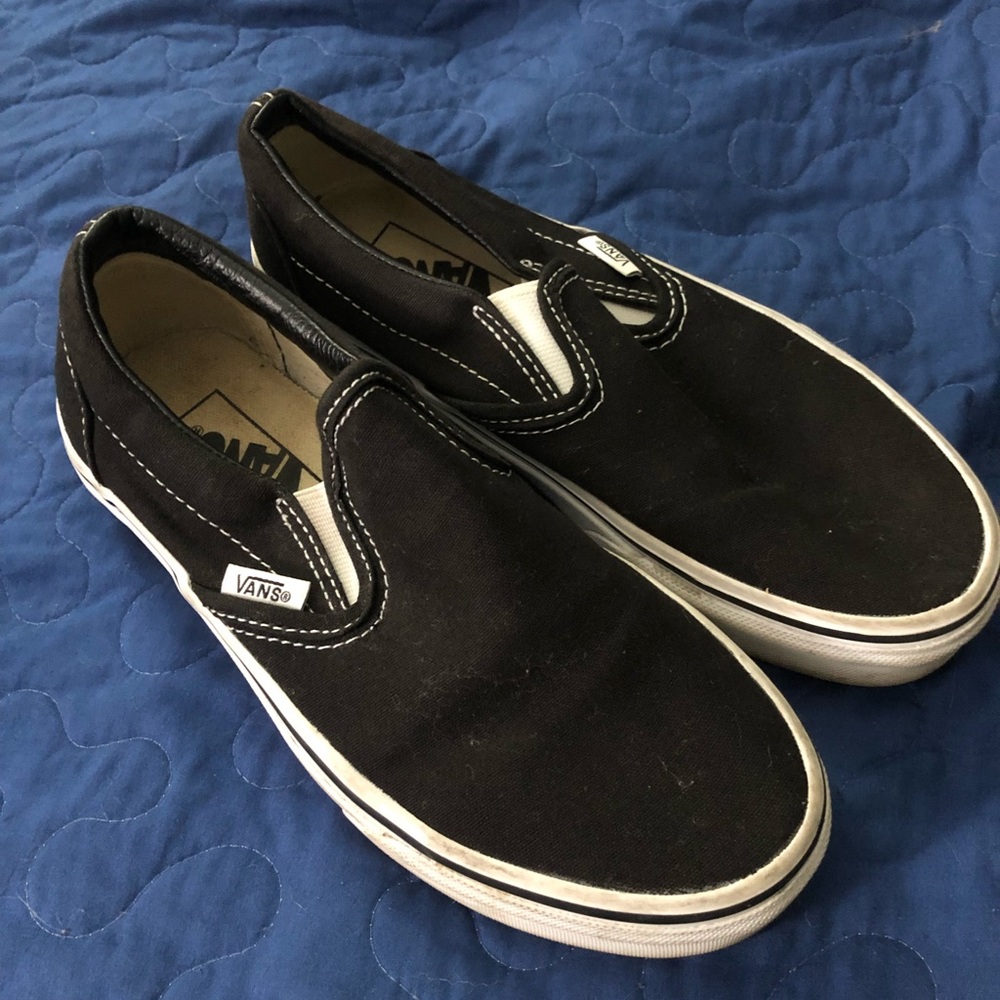 black slip on vans